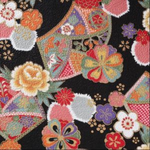 Floral Fans.BLACK
