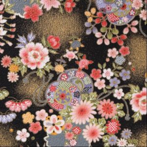 Tsuzumi Floral.BLACK